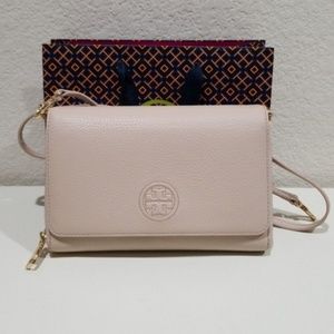 Tory Burch Bombe Flat Wallet Crossbody NWT